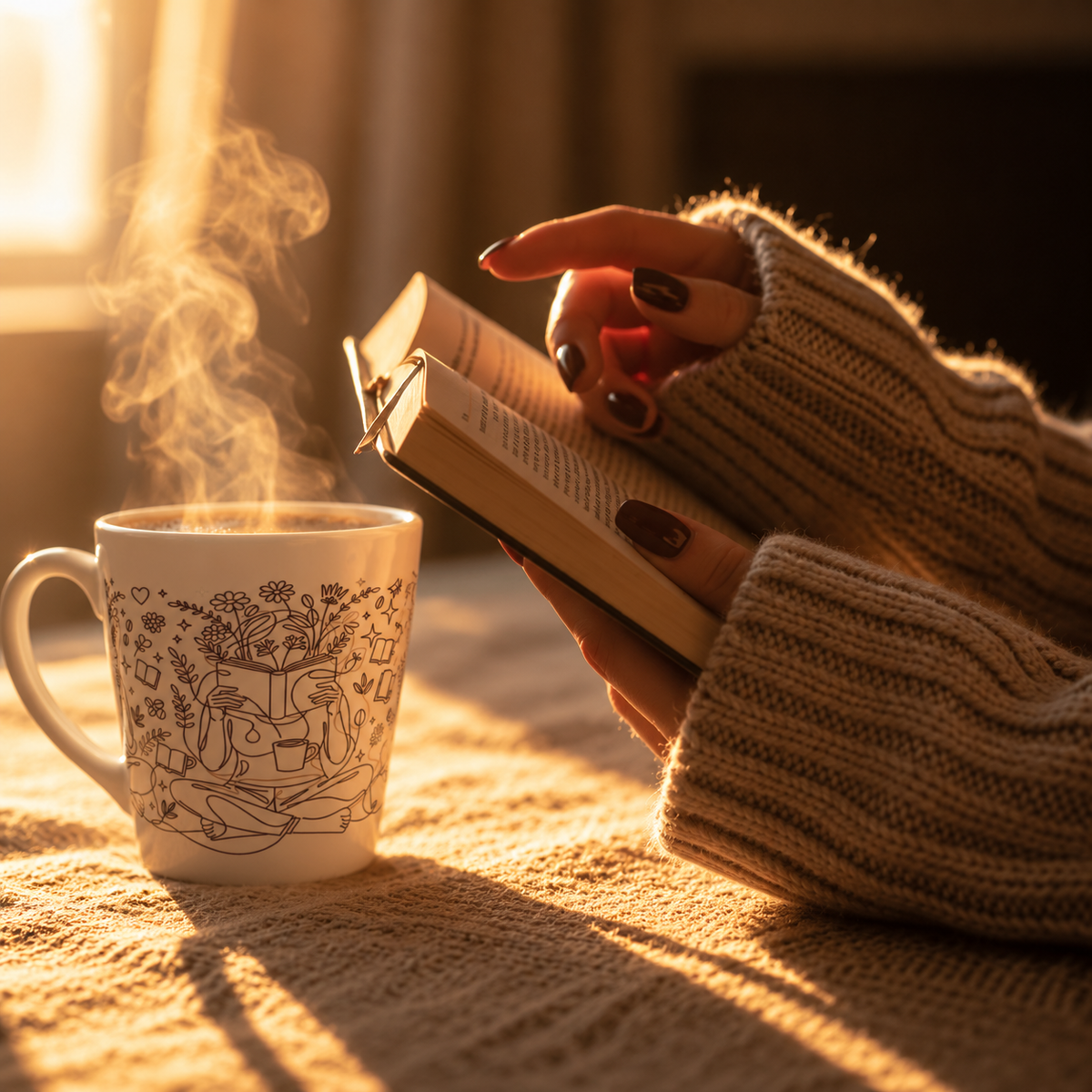 Lost in the Pages Latte Mug