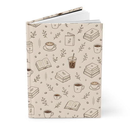 My time, my coffee & my notes Hardcover Journal