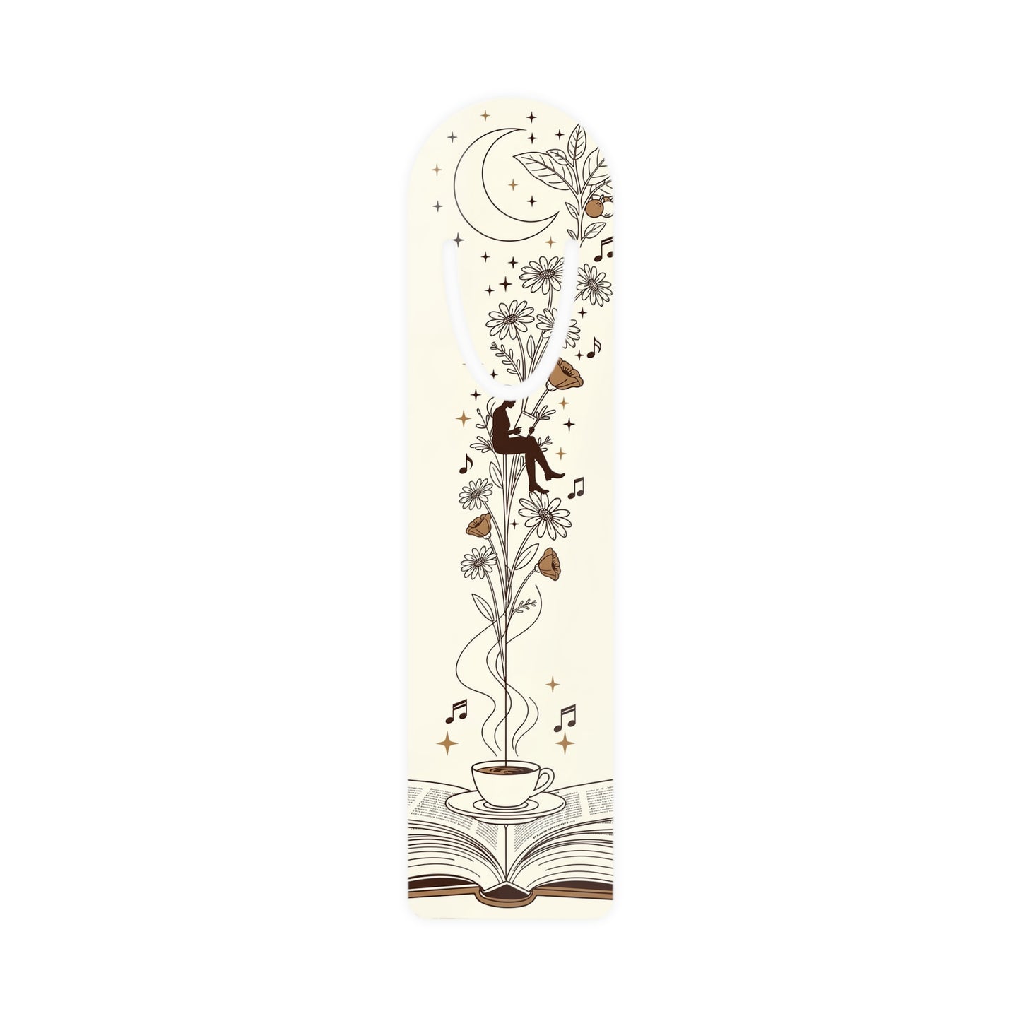 Moonlit Pages Aluminum Bookmark