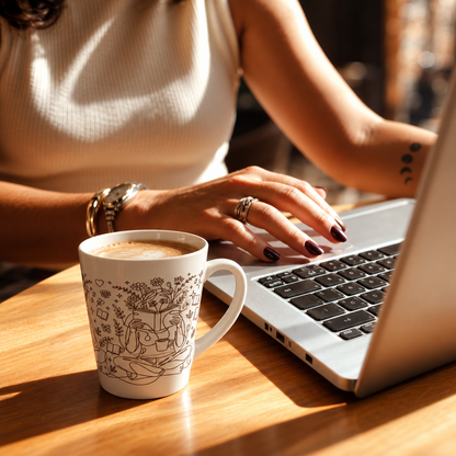 Lost in the Pages Latte Mug